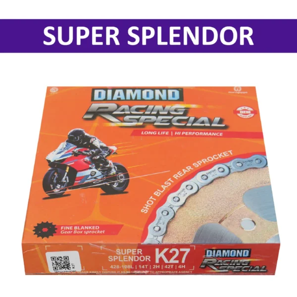 DIAMOND CHAIN SPROCKET KIT K27 SUPER SPLENDOR | DIAMOND CHAIN KIT | CHAIN CHAKKAR
