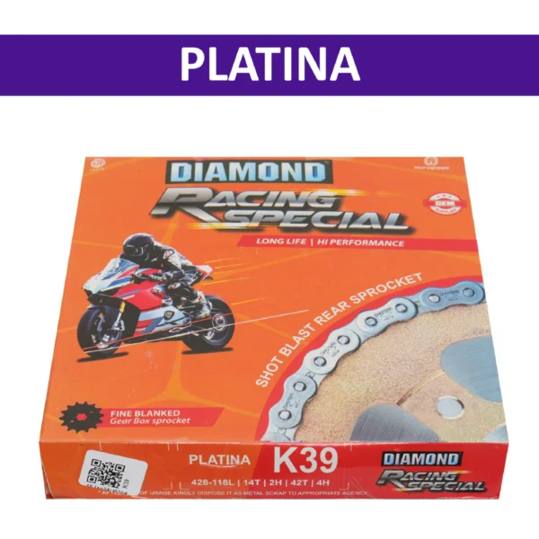 DIAMOND CHAIN SPROCKET KIT K39 BAJAJ PLATINA | DIAMOND CHAIN KIT | CHAIN CHAKKAR