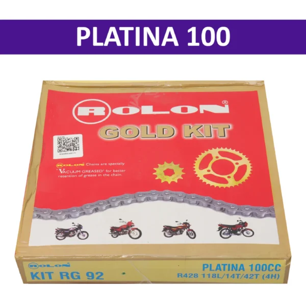 ROLON CHAIN SPROCKET KIT RG92 BAJAJ PLATINA  | ROLON CHAIN KIT  | CHAIN CHAKKAR