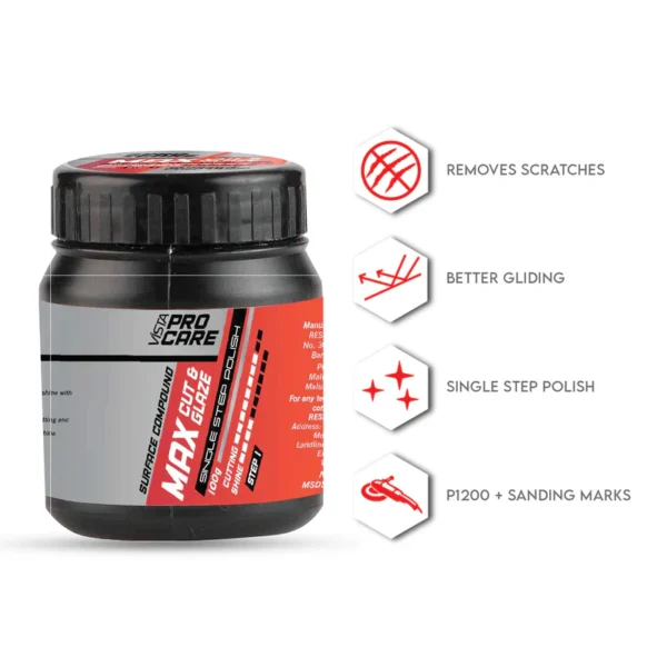 VISTA MAX CUT & GLAZE 100GM | VISTA CUTTER POLICE | ACCESSORIES - Image 3