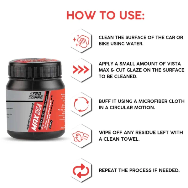 VISTA MAX CUT & GLAZE 100GM | VISTA CUTTER POLICE | ACCESSORIES - Image 2